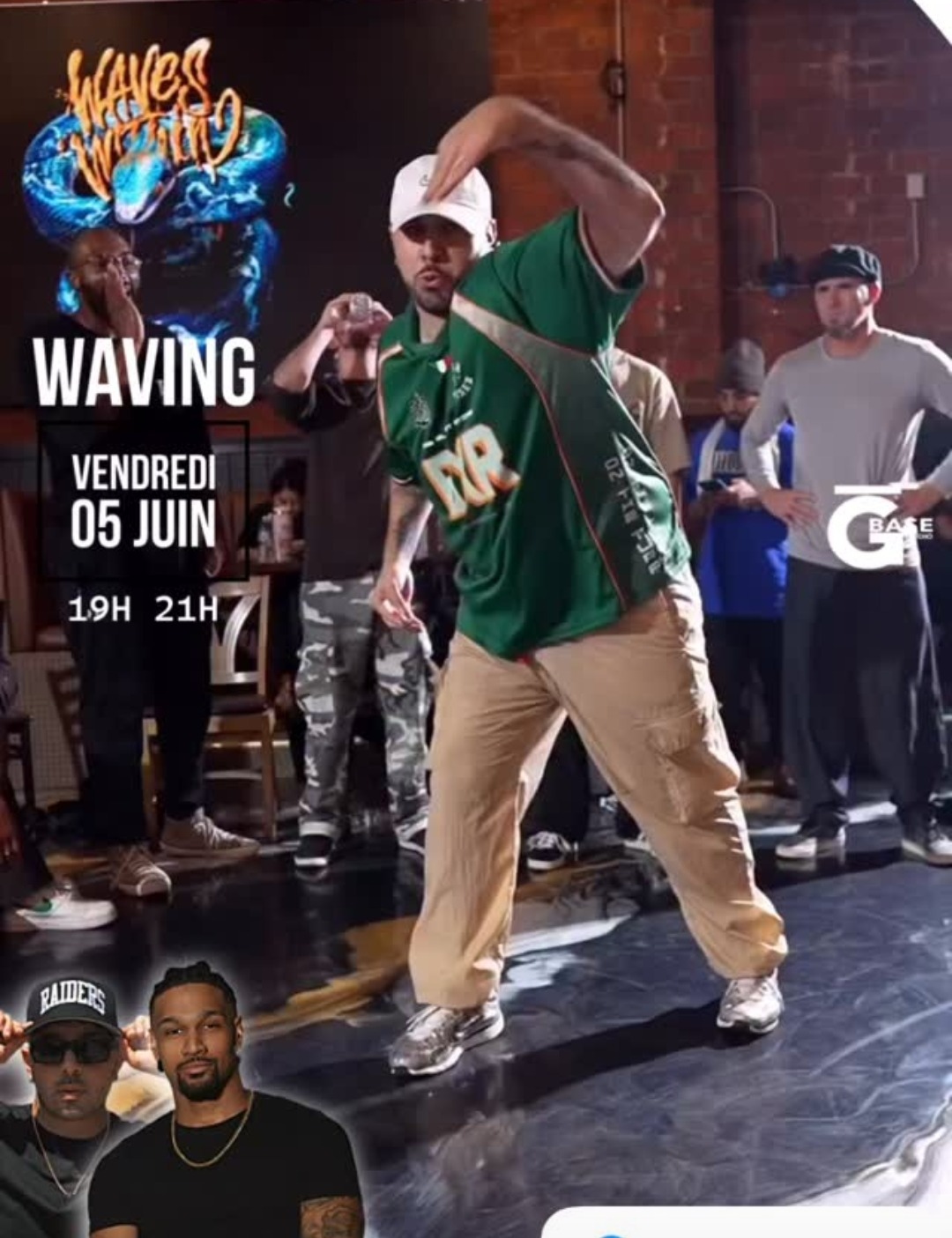 Creesto Liquid et J Smooth en workshop waving, juin 2026 a G BASE Studio