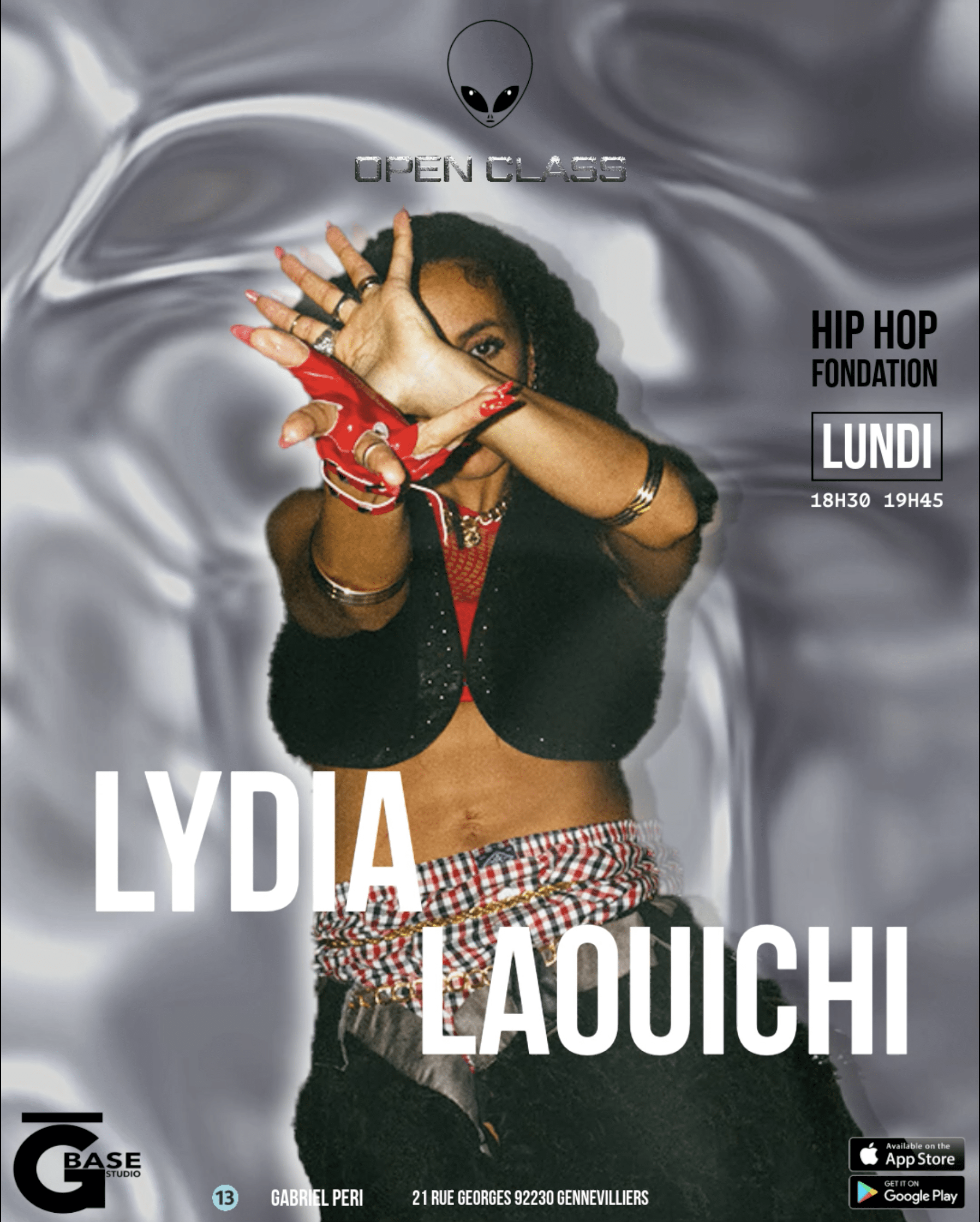 Lydia Laouichi hip hop fondation lundi 27 juillet a G BASE Studio Gennevilliers