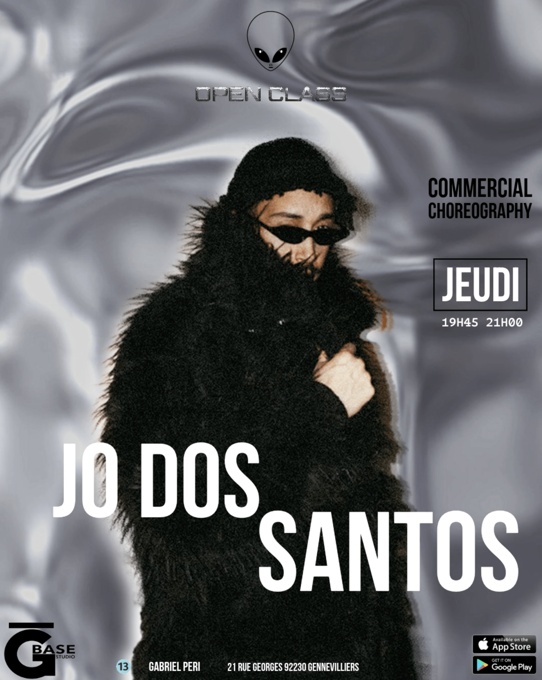 Jo Dos Santos commercial jeudi 30 juillet a G BASE Studio Gennevilliers