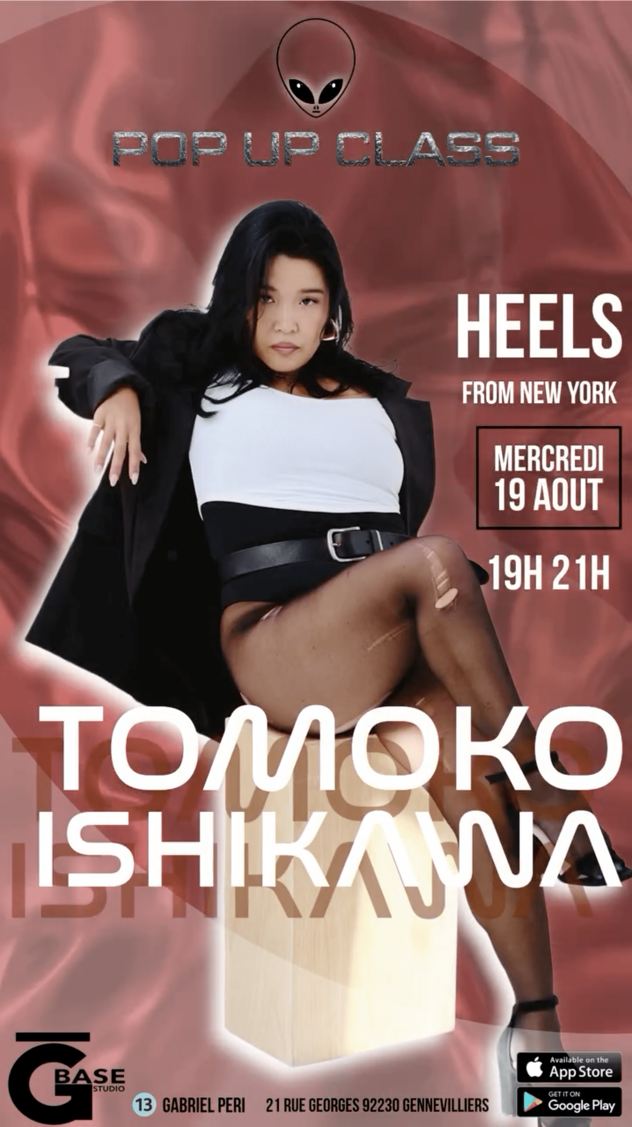 TOMO Tomoko Ishikawa, workshop heels du 19 aout 2026 a G BASE Studio