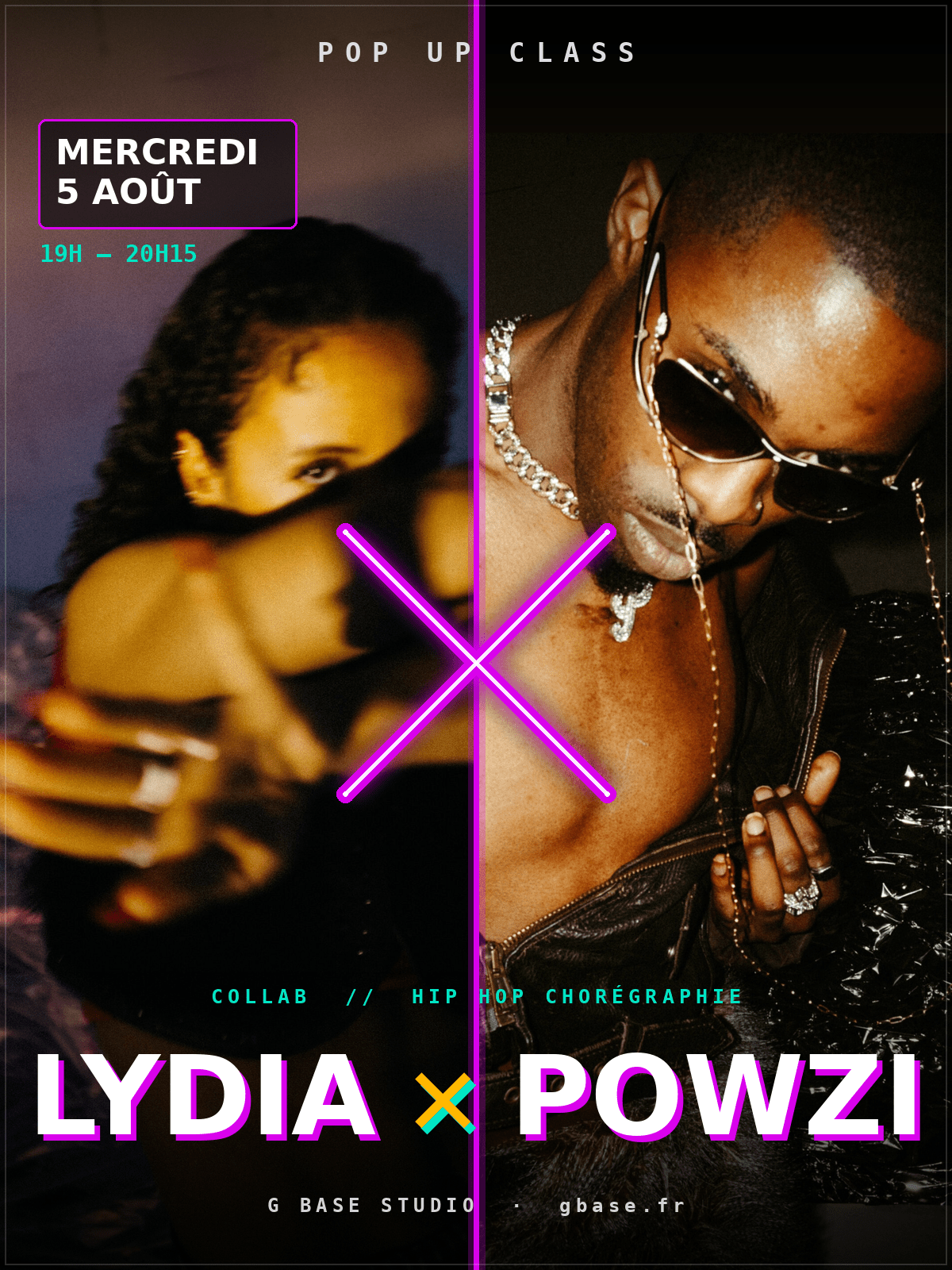 Collab Powzi et Lydia Hip Hop choregraphie mercredi 5 aout a G BASE Studio Gennevilliers