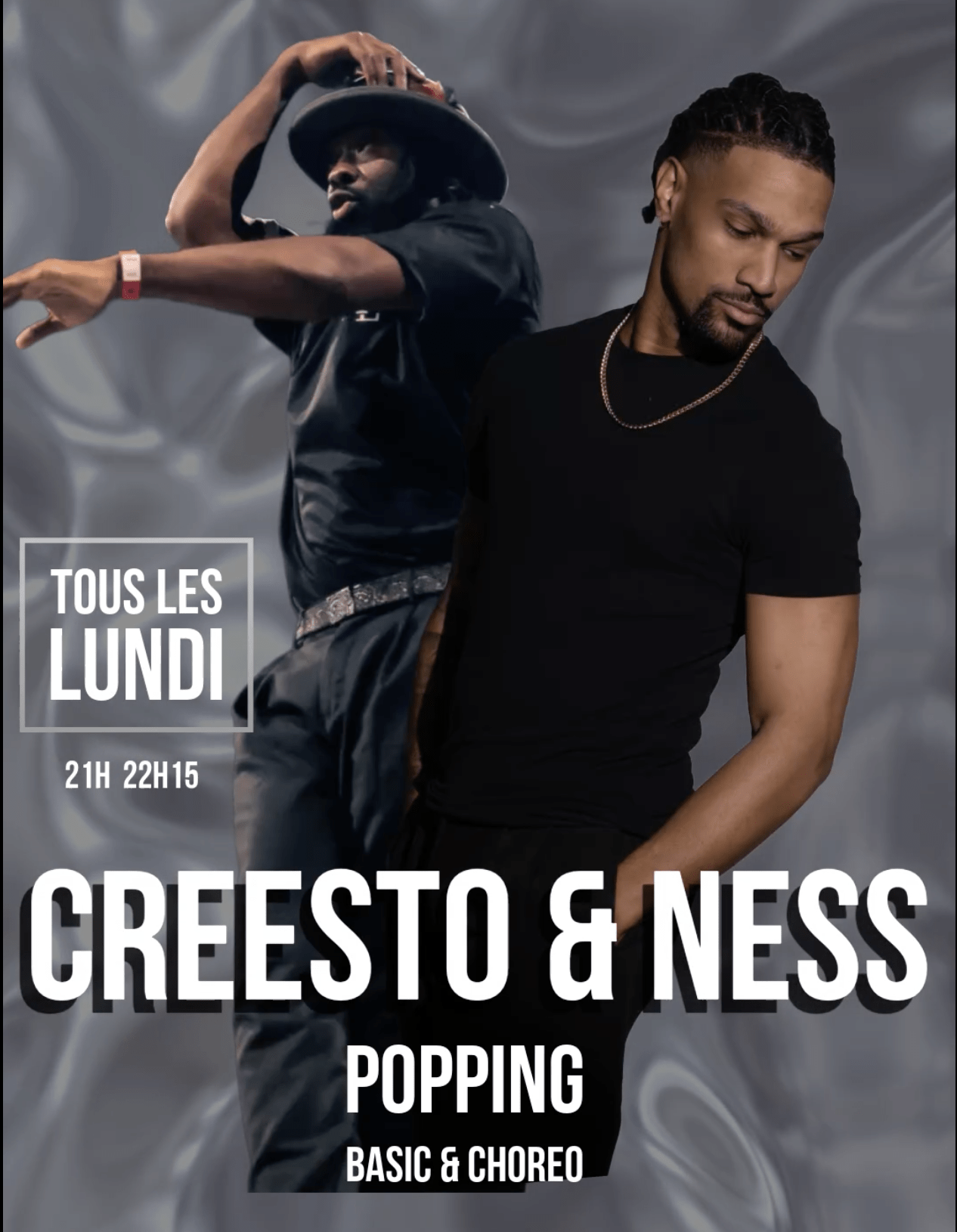 Creesto et Ness popping basic et choreo a G BASE Studio Gennevilliers